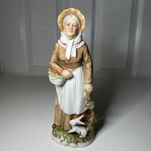 Vintage Homco Home Interiors Porcelain Figurine #1409 Old Woman Display